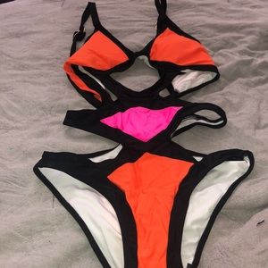One piece bikini with sexy cut outs
